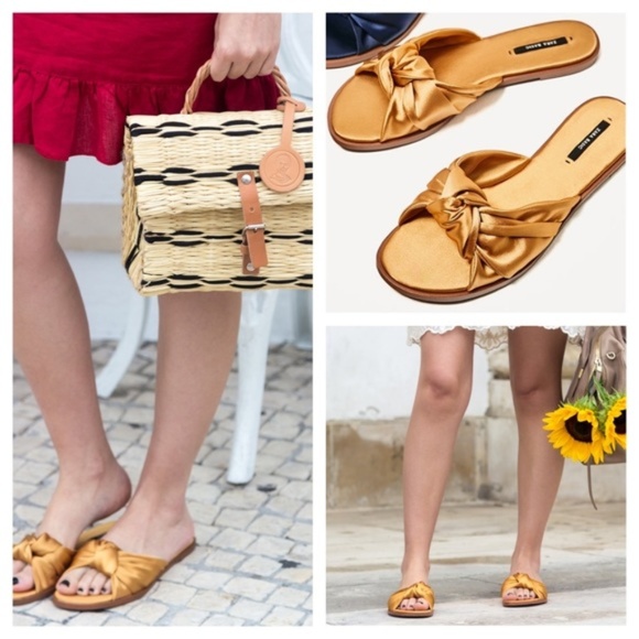 zara mustard sandals